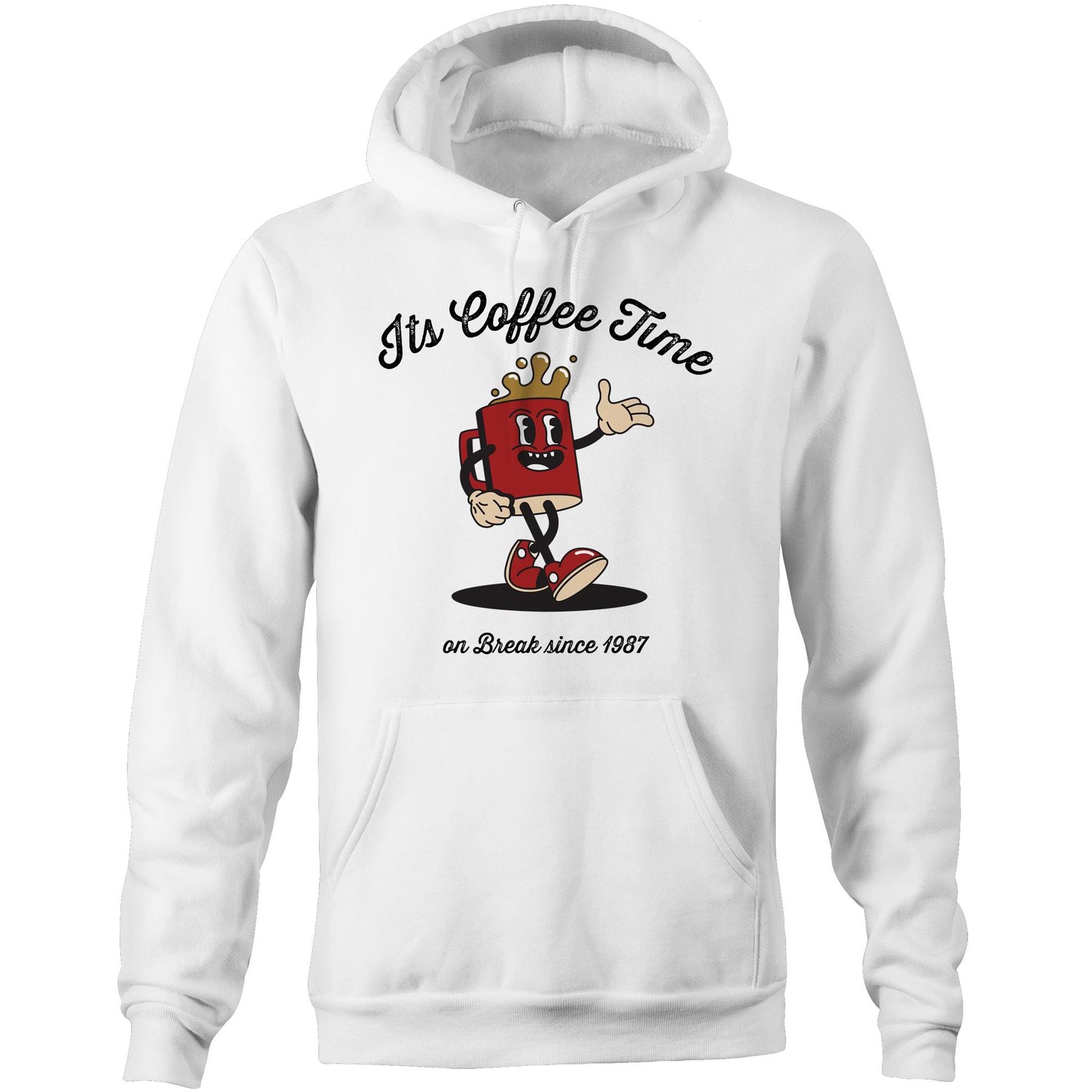 Coffee time Hoodie Sweatshirt white