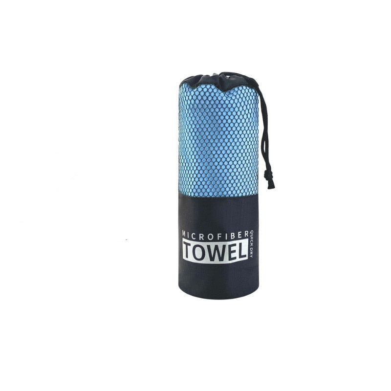 Microfiber towel light blue