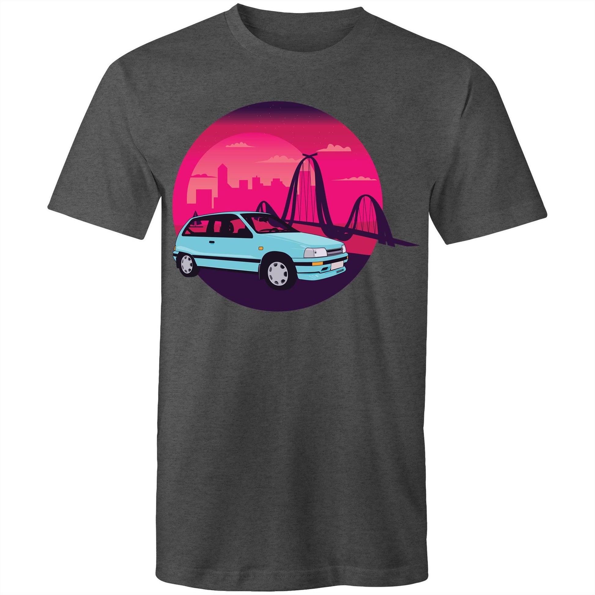 Retro Charade T-Shirt design asphalt marle