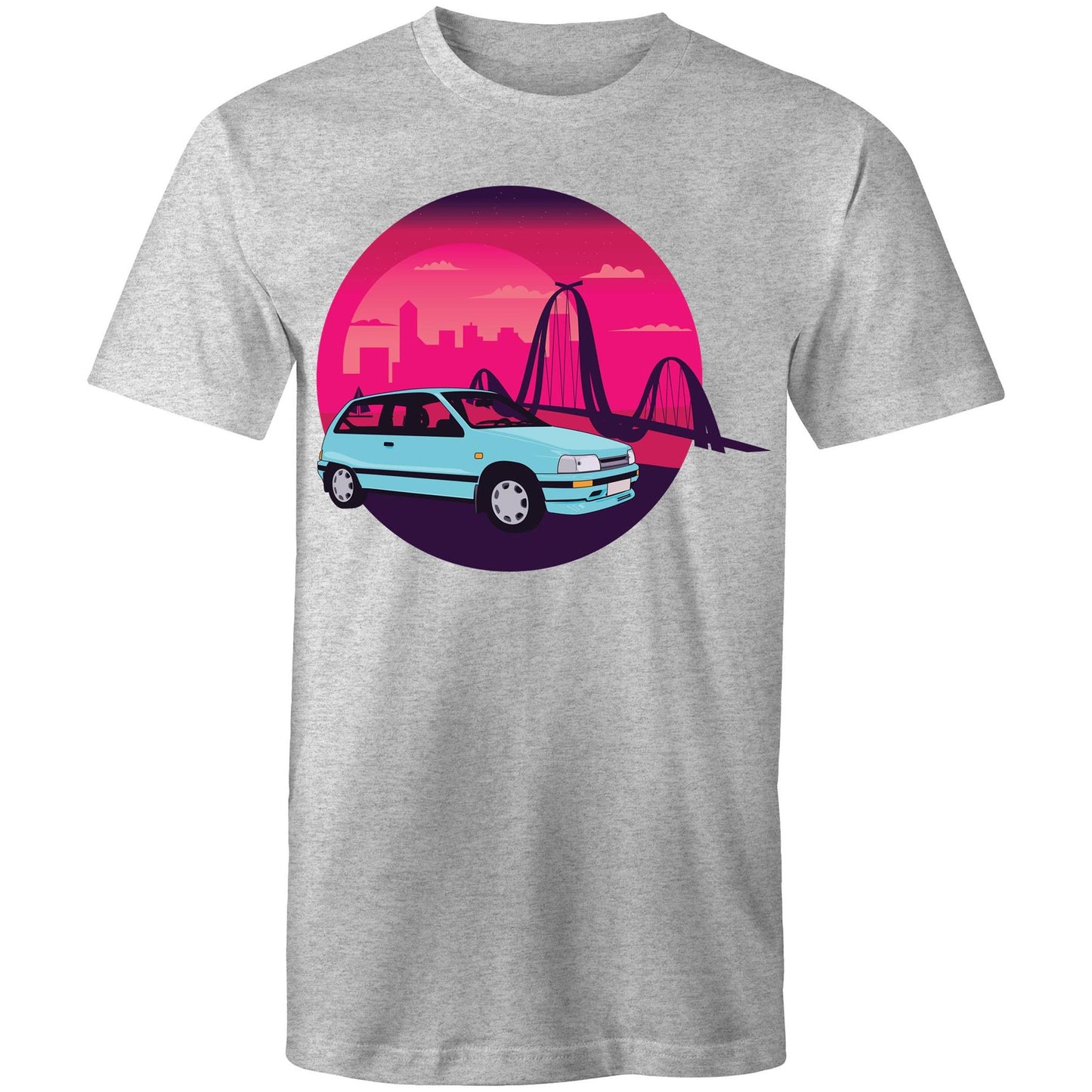 Retro Charade T-Shirt design grey marle