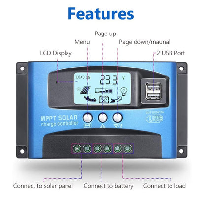 Solar Charge Controller MPPT 30A features