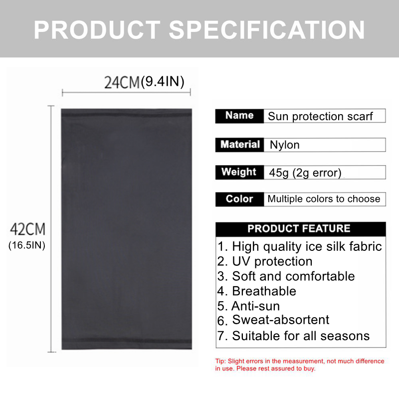 Face Scarf specifications