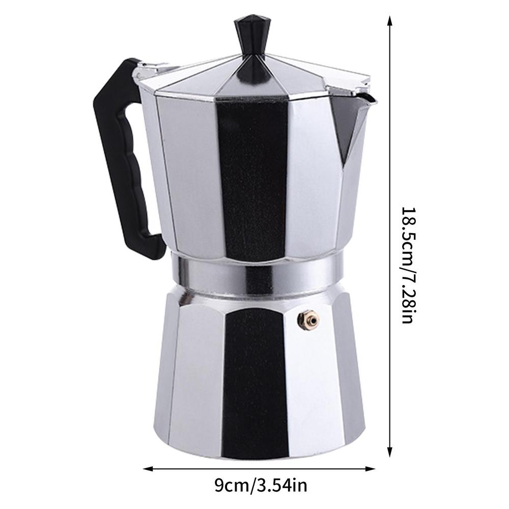 Caldo 50ml 1 tazza di alluminio caffettiera 50ml 1 tazza Caffettiera per  caffè Espresso Fornello Moka Pentola Elettrica Elegante Stufa